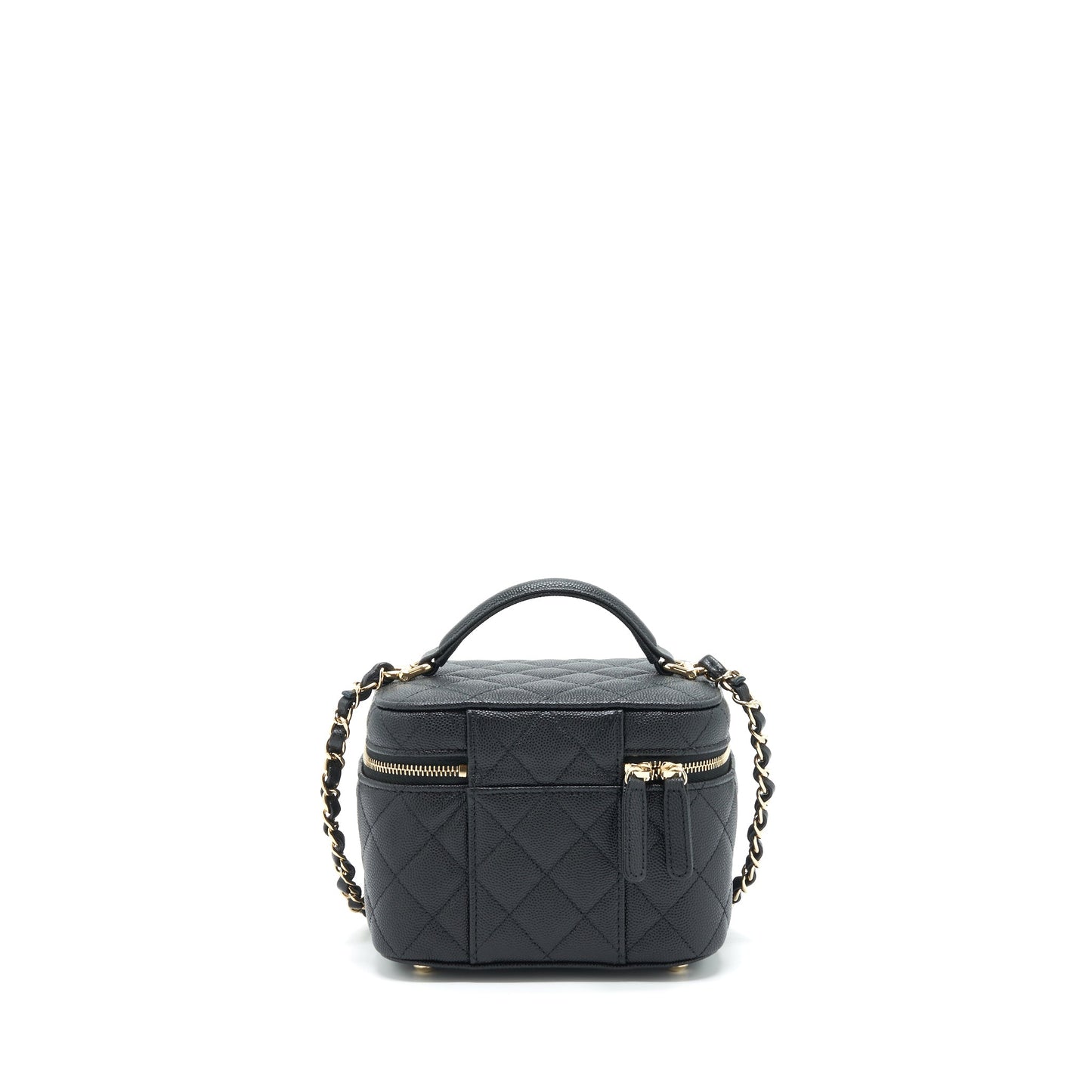 Chanel 22S Top Handle Vanity Caviar Black L