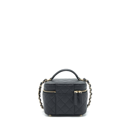 Chanel 22S Top Handle Vanity Caviar Black L