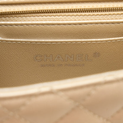Chanel 2.55 Mini Reissue Flap Bag Lambskin Light Beige Ruthenium Hardware
