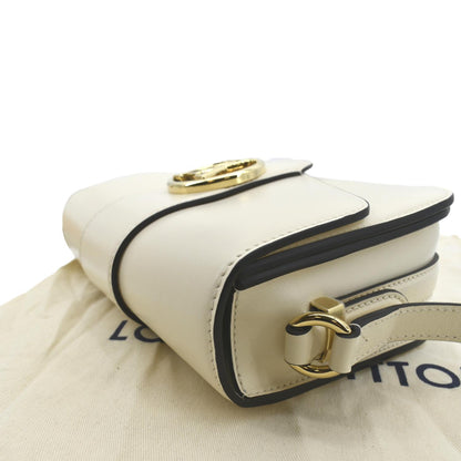 LOUIS VUITTON Pont 9 Calfskin Leather Shoulder Bag Creme