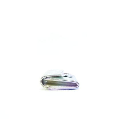 Chanel 21K Ombre Iridescent Small Card Holder with Mermaid Hardware