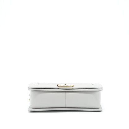 Chanel Medium Boy Bag Caviar Light Grey