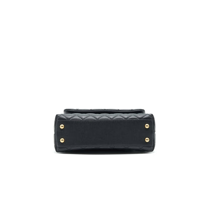 Chanel Mini Coco Handle Flap Caviar in Black