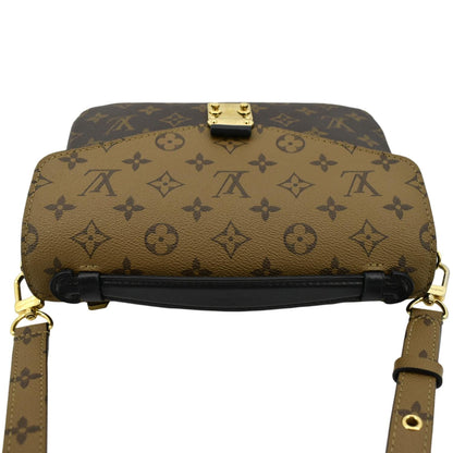 LOUIS VUITTON Metis Pochette Reverse Monogram Canvas Crossbody Bag Brown