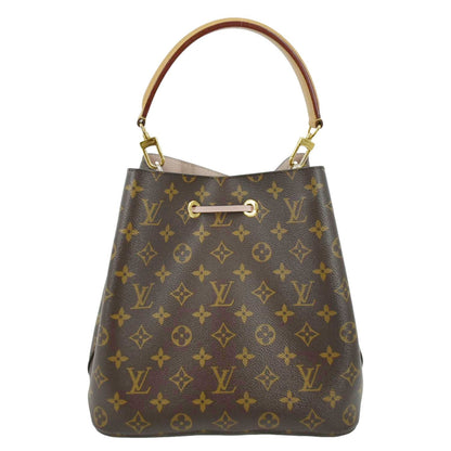 LOUIS VUITTON Neonoe Monogram Canvas Hobo Bag Rose Ballerine