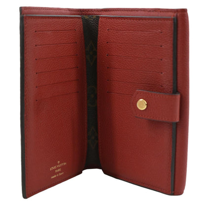LOUIS VUITTON Pallas Compact Monogram Canvas Wallet Cerise