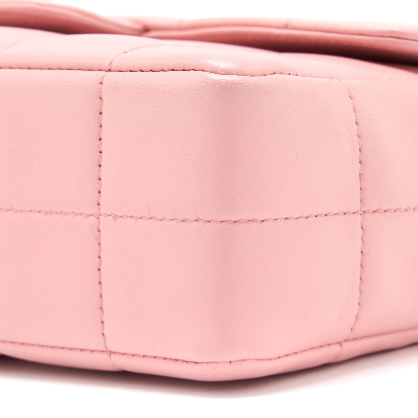 Chanel Camellia Mini Flap Bag Lambskin Pink