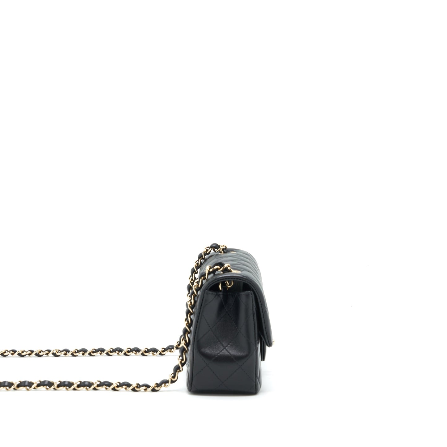 Chanel Mini Rectangular Flap Bag Lambskin Black L