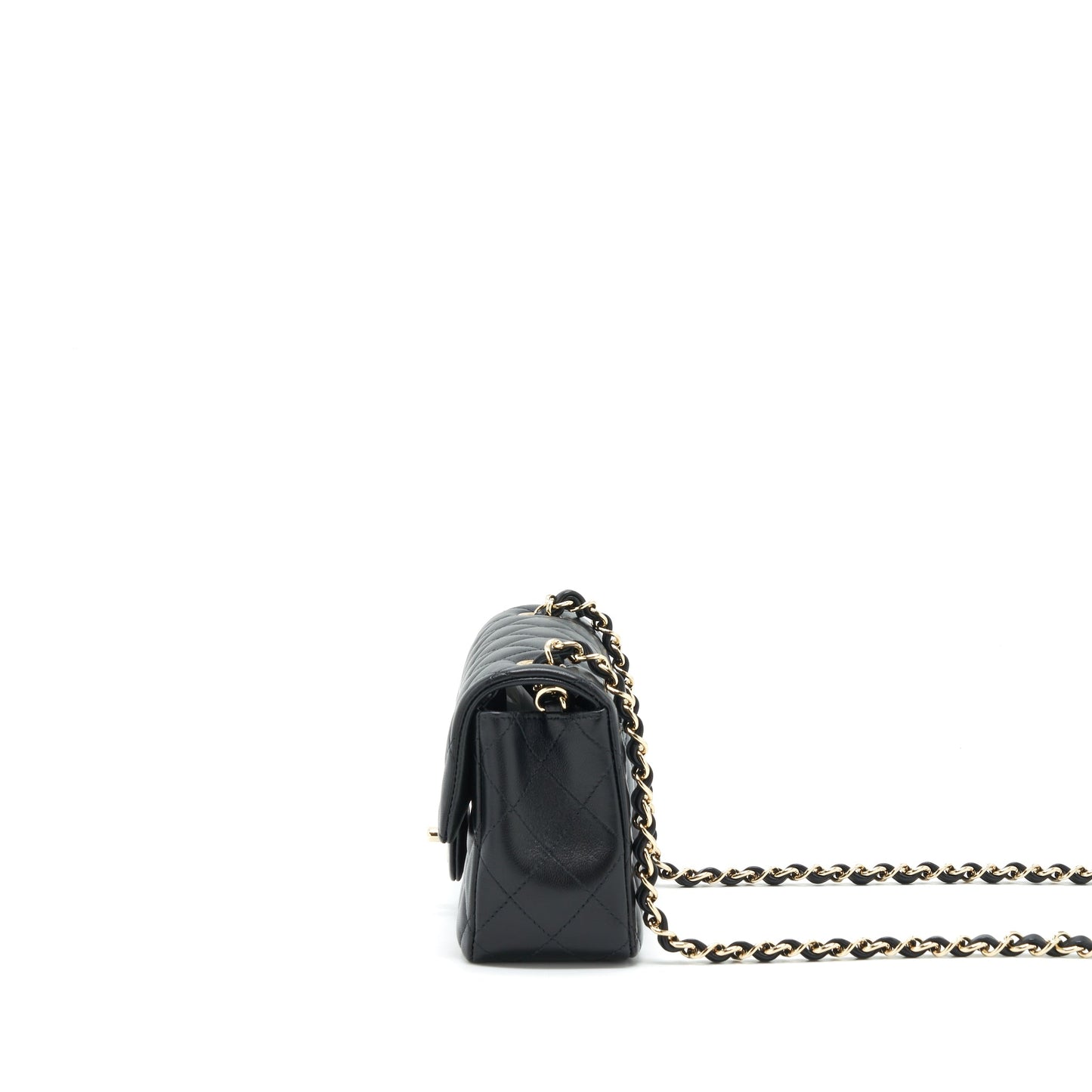 Chanel Mini Rectangular Flap Bag Lambskin Black L