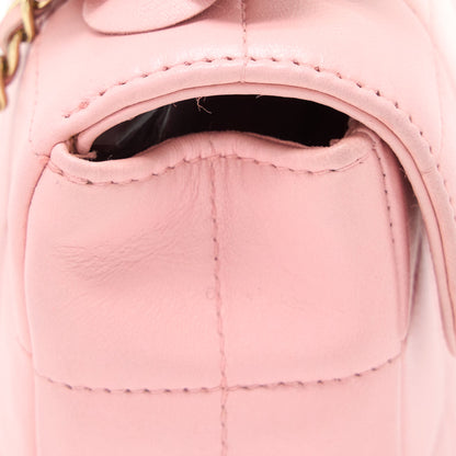 Chanel Camellia Mini Flap Bag Lambskin Pink