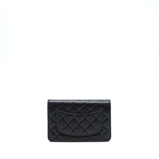 Chanel 22P Classic Wallet On Chain Caviar Black L