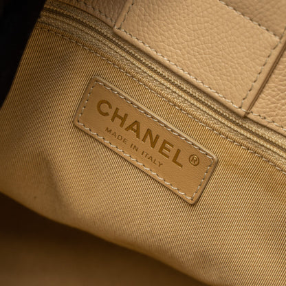 Chanel Cerf Tote Bag Grained Calfskin Beige