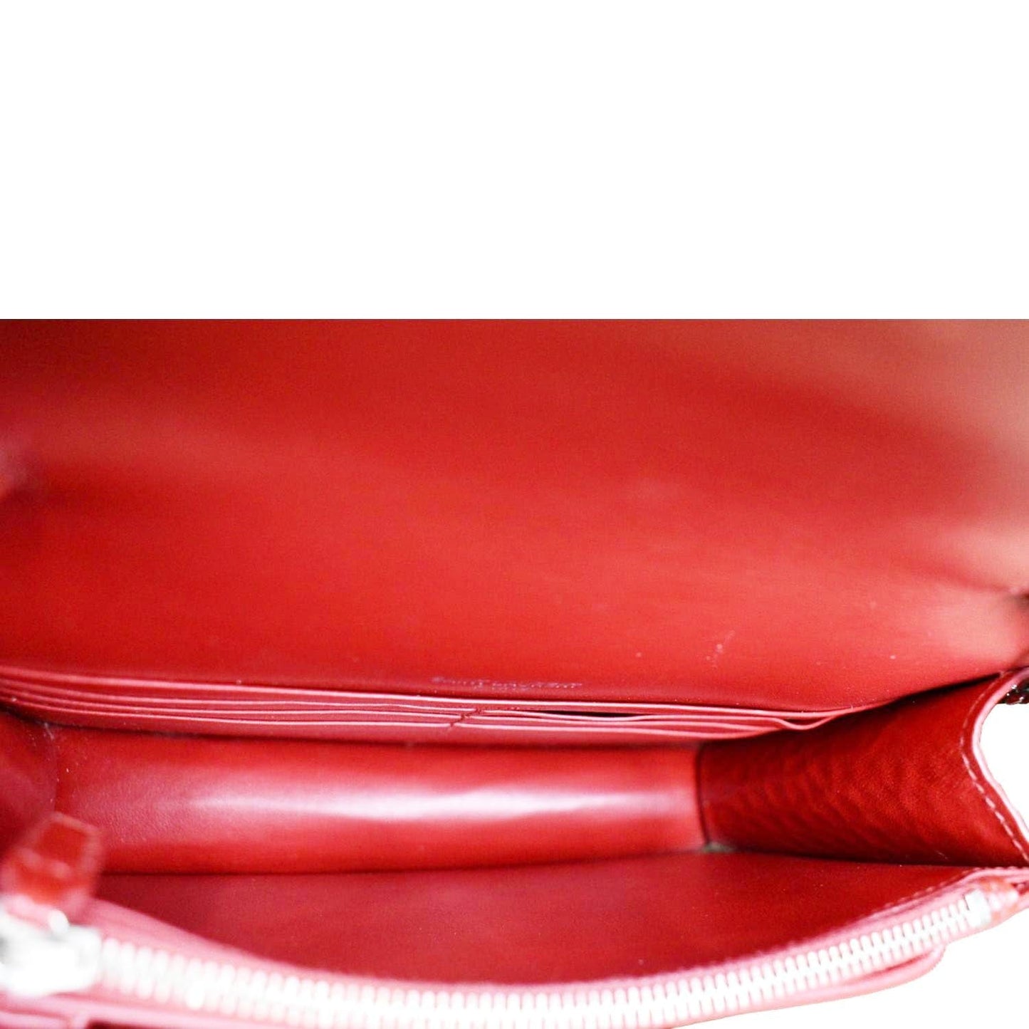 YVES SAINT LAURENT Sunset Crocodile Embossed Leather Crossbody Bag Red