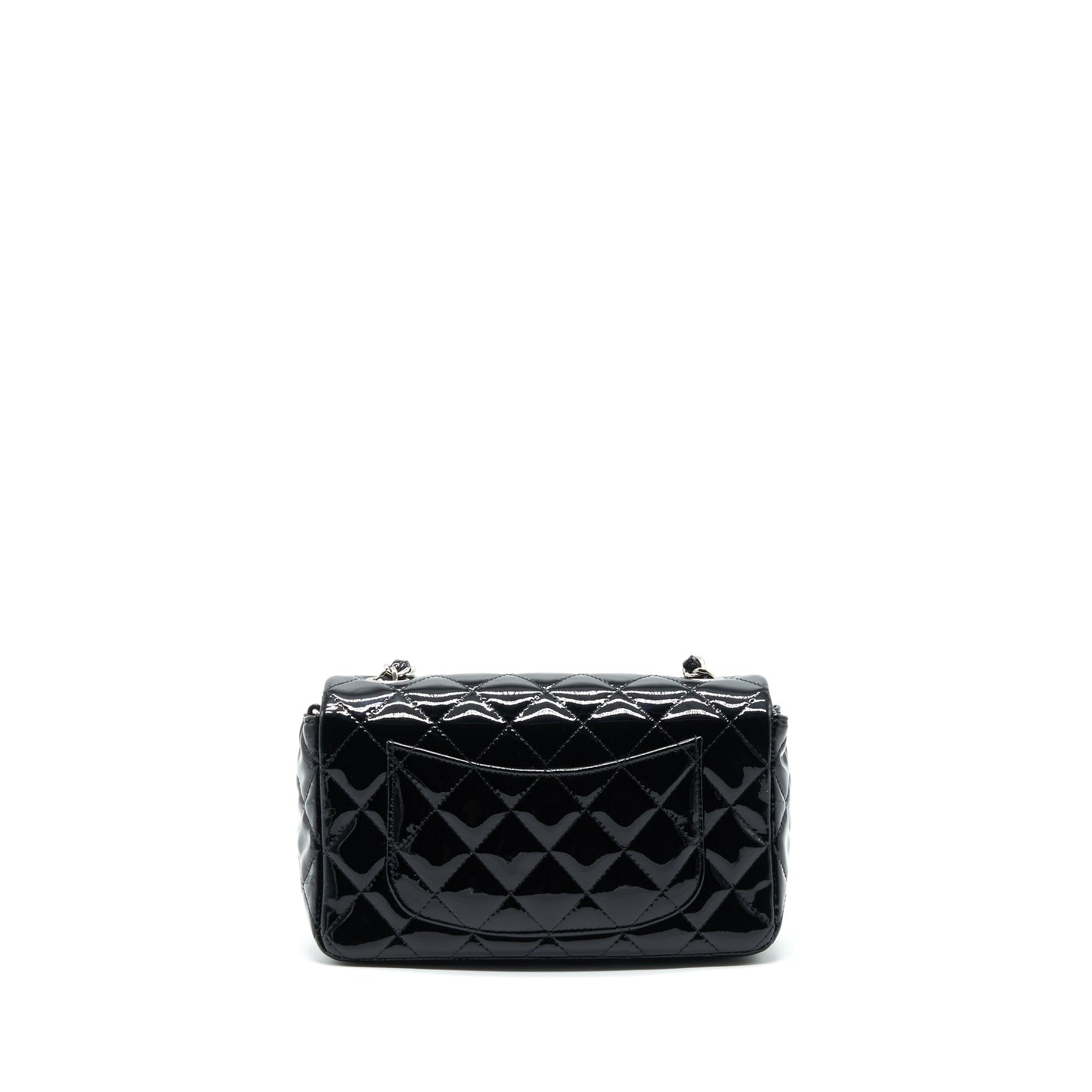 Chanel Mini Rectangular Flap Bag Patent Leather Black