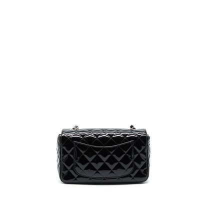 Chanel Mini Rectangular Flap Bag Patent Leather Black