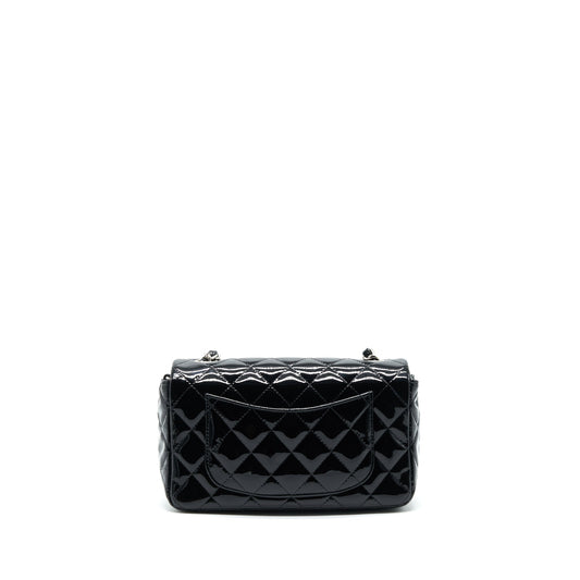 Chanel Mini Rectangular Flap Bag Patent Leather Black