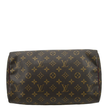 LOUIS VUITTON Totem Speedy 30 Monogram Canvas Satchel Bag Magenta