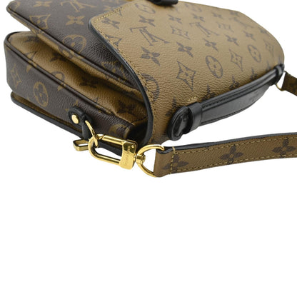 LOUIS VUITTON Metis Pochette Reverse Monogram Canvas Crossbody Bag Brown