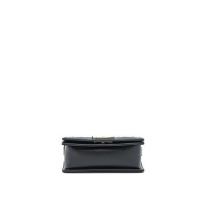 Chanel Small Boy Bag Caviar Black Ruthenium Sliver Hardware (Microchip）