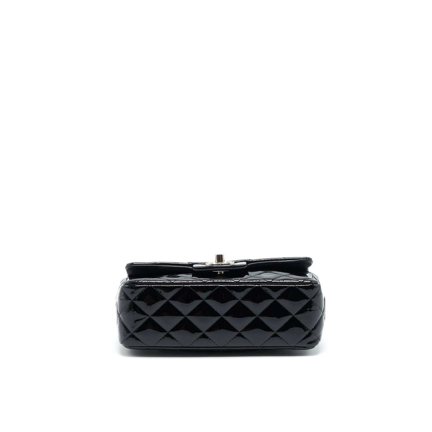 Chanel Mini Rectangular Flap Bag Patent Leather Black