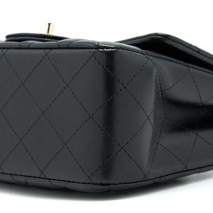 Chanel Mini Square Flap Bag Lambskin Black L