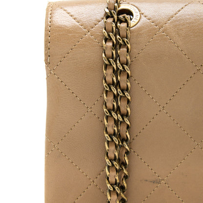 Chanel Messenger Flap Bag Lambskin Beige