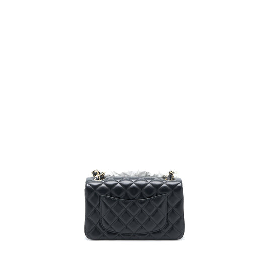 Chanel Mini Rectangular Flap Bag Lambskin Black L (Microchip)
