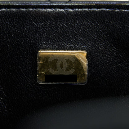 Chanel Mini Square Flap Bag Lambskin Black L