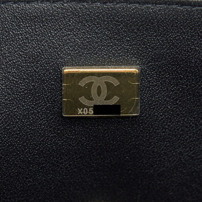 Chanel 21K top handle mini Rectangular flap Bag Black L