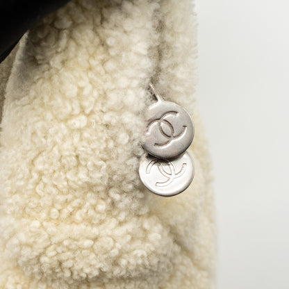 Chanel 19B Backpack Shearling White/Multicolour