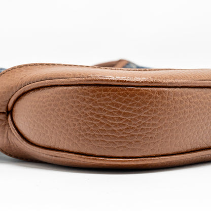Gucci Jackie 1961 Small Shoulder Bag Denim/Leather Blue/Brown