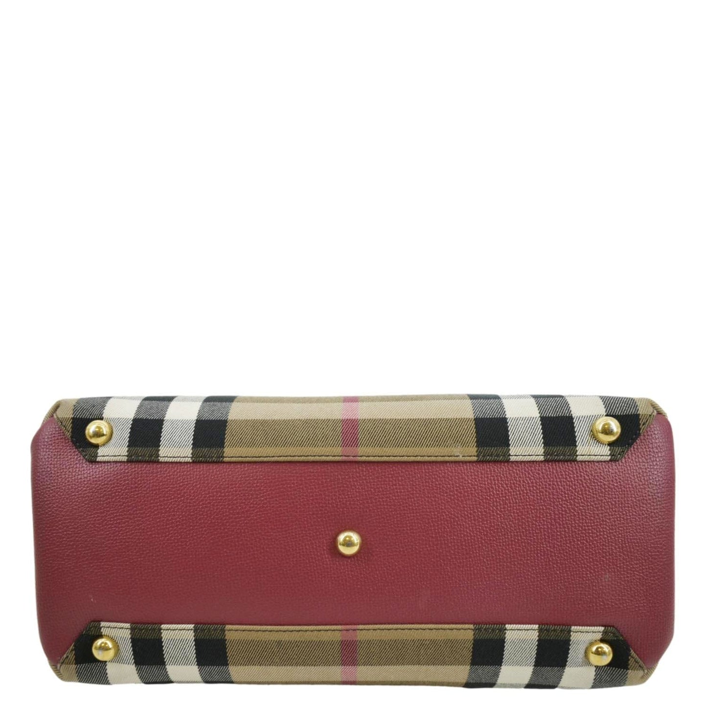 BURBERRY Banner Vintage Small Canvas Satchel Bag Limestone