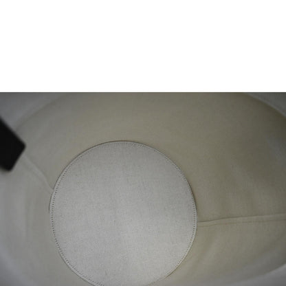 YVES SAINT LAURENT Rive Gauche Linen Bucket Bag White