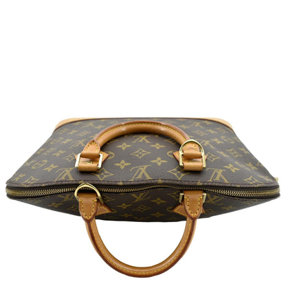 LOUIS VUITTON Alma PM Monogram Canvas Satchel Bag Brown