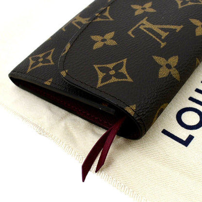 LOUIS VUITTON Emilie Monogram Canvas Wallet Fuchsia