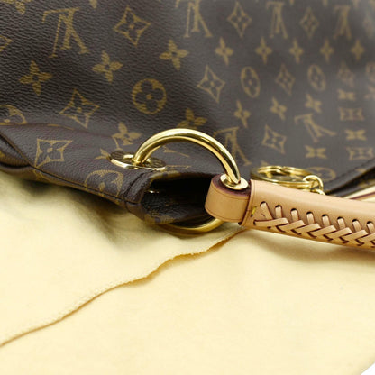 LOUIS VUITTON Artsy MM Monogram Canvas Hobo Bag Brown