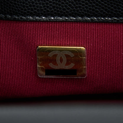 Chanel 22A Small Flap Bag Caviar Black Brushed Gold Hardware