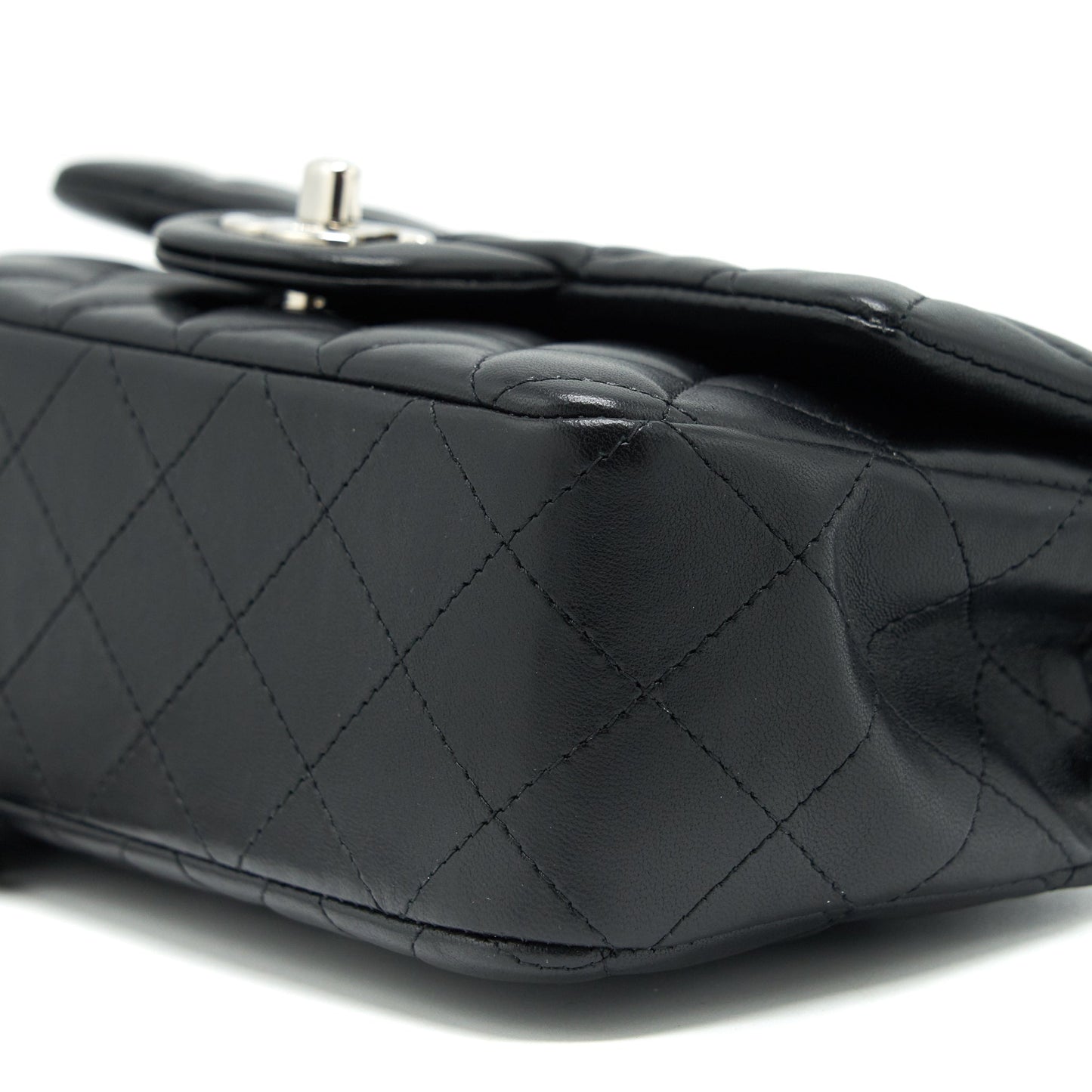 Chanel mini Rectangular Flap bag Lambskin black