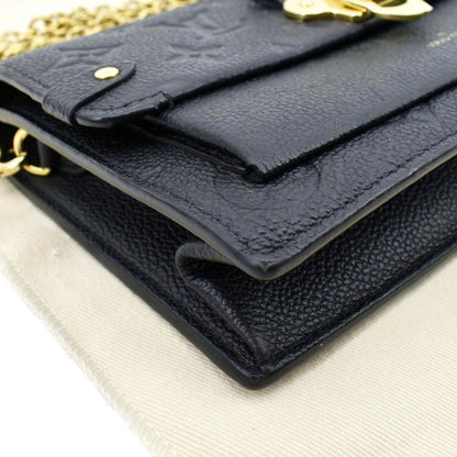 LOUIS VUITTON Vavin Monogram Empreinte Chain Shoulder Bag Black