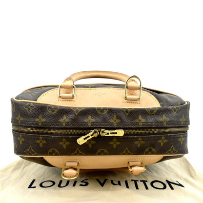 LOUIS VUITTON Deauville Bowling Monogram Canvas Satchel Bag Brown