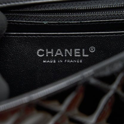 Chanel Mini Rectangular Flap Bag Patent Leather Black