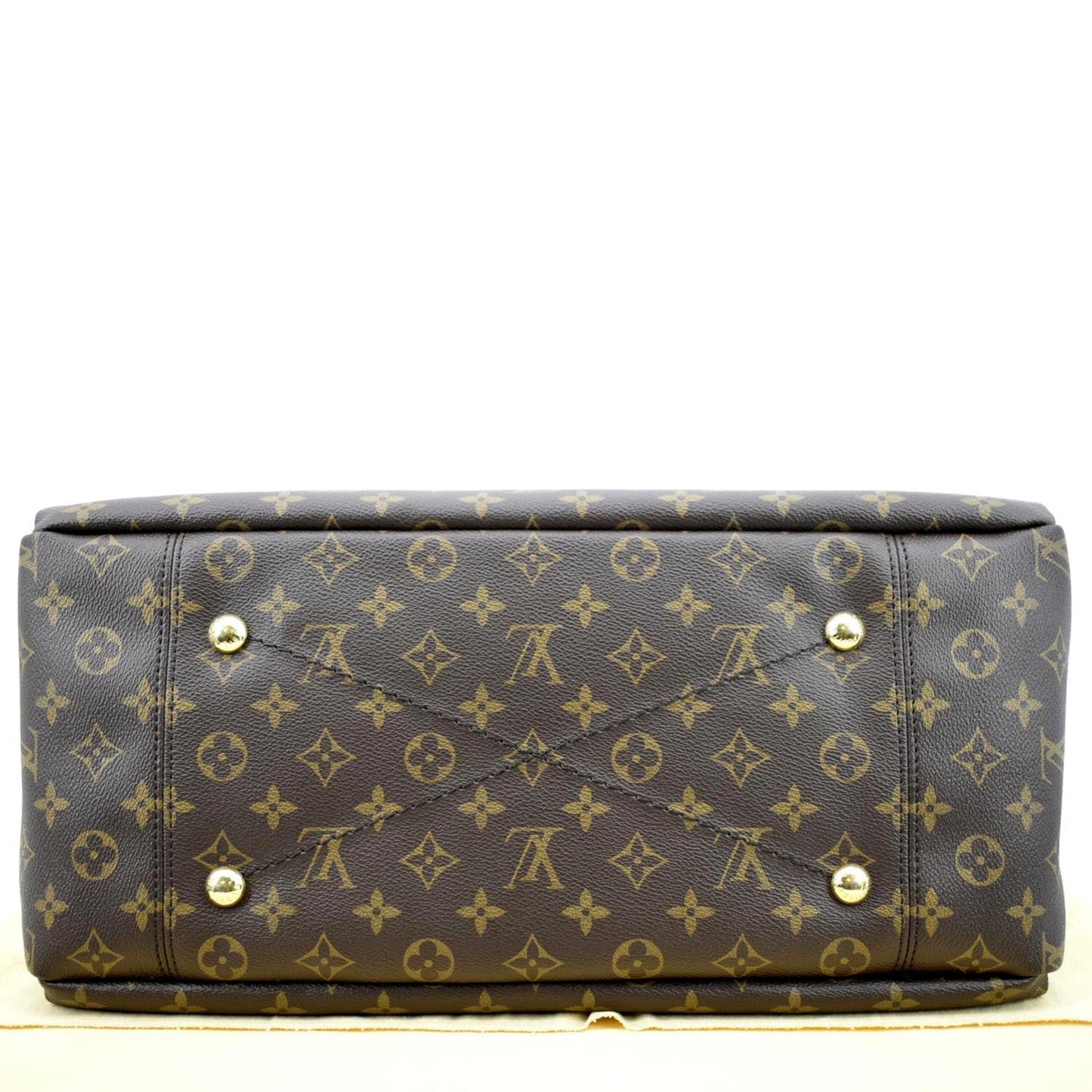 LOUIS VUITTON Artsy MM Monogram Canvas Hobo Bag Brown