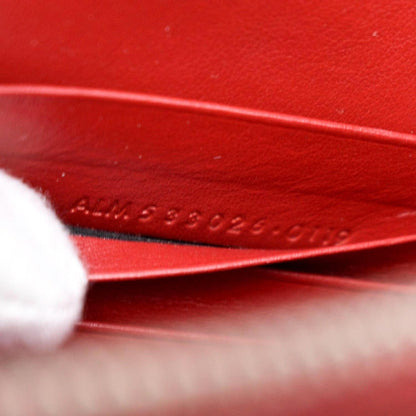 YVES SAINT LAURENT Sunset Crocodile Embossed Leather Crossbody Bag Red