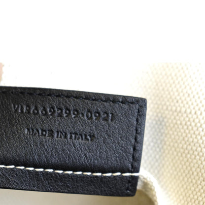 YVES SAINT LAURENT Rive Gauche Linen Bucket Bag White