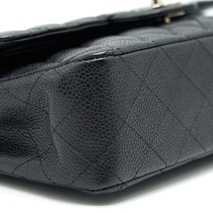 Chanel Medium Classic Double Flap Caviar Black  serial 12