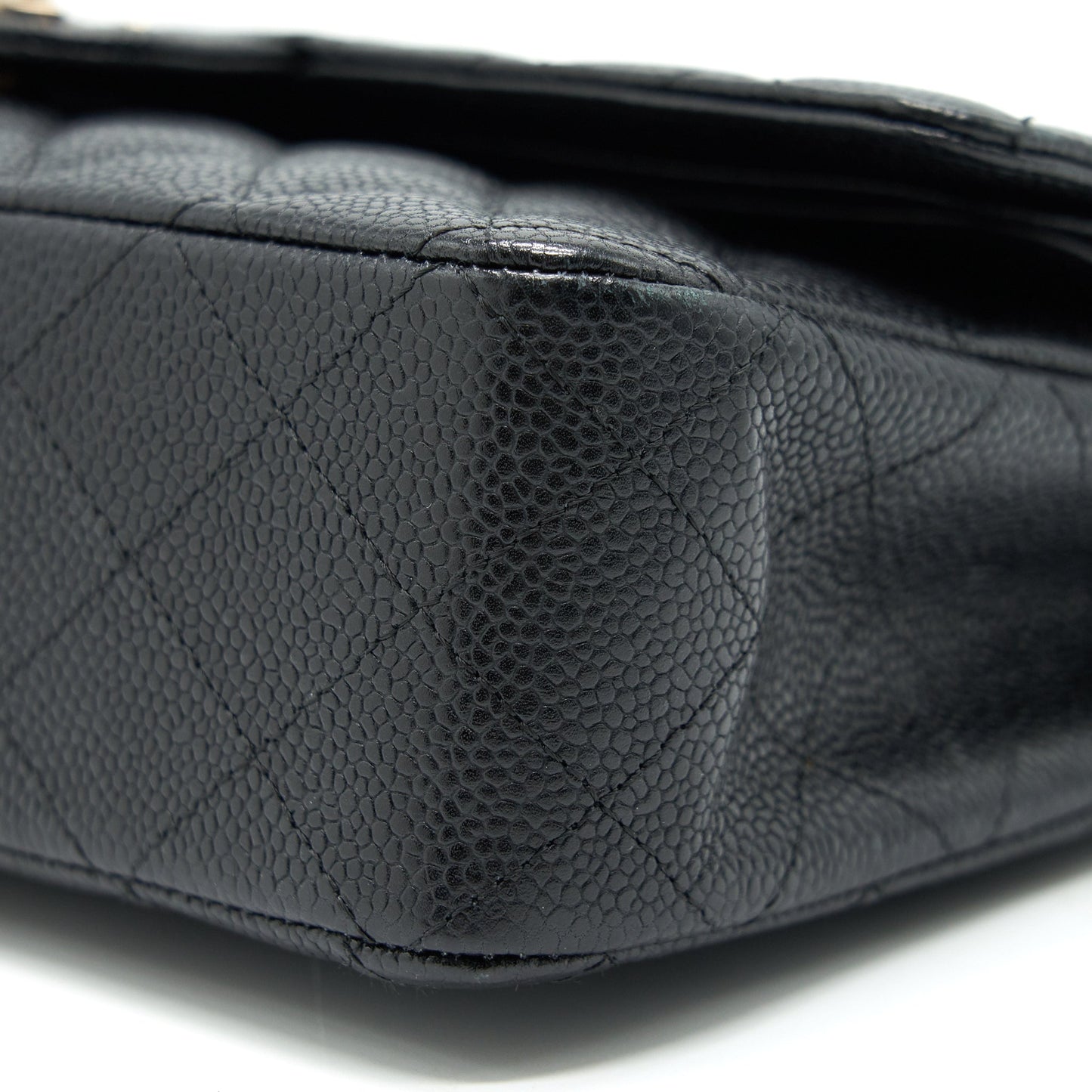 Chanel Medium Classic Double Flap Caviar Black  serial 12