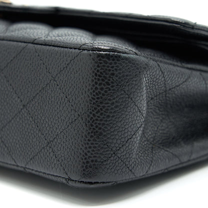 Chanel Medium Classic Double Flap Caviar Black  serial 12