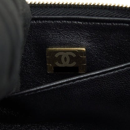 Chanel 22S Top Handle Vanity Caviar Black L