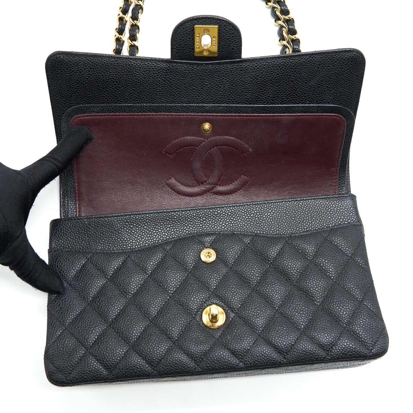 Chanel Medium Classic Double Flap Bag Caviar Black