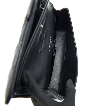 Chanel Medium Classic Double Flap Caviar Black  serial 12